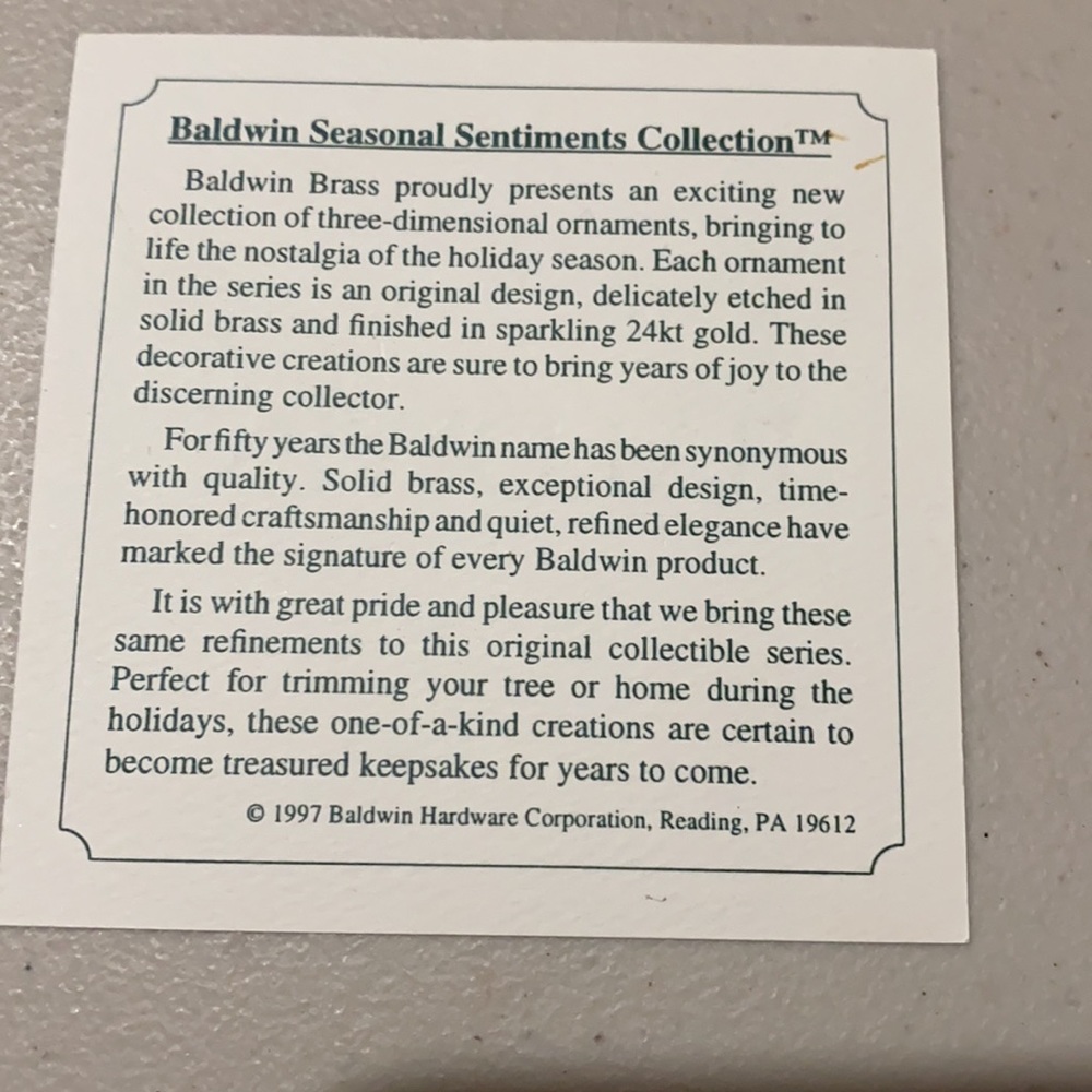 Baldwin ornament - Picture 3 of 3